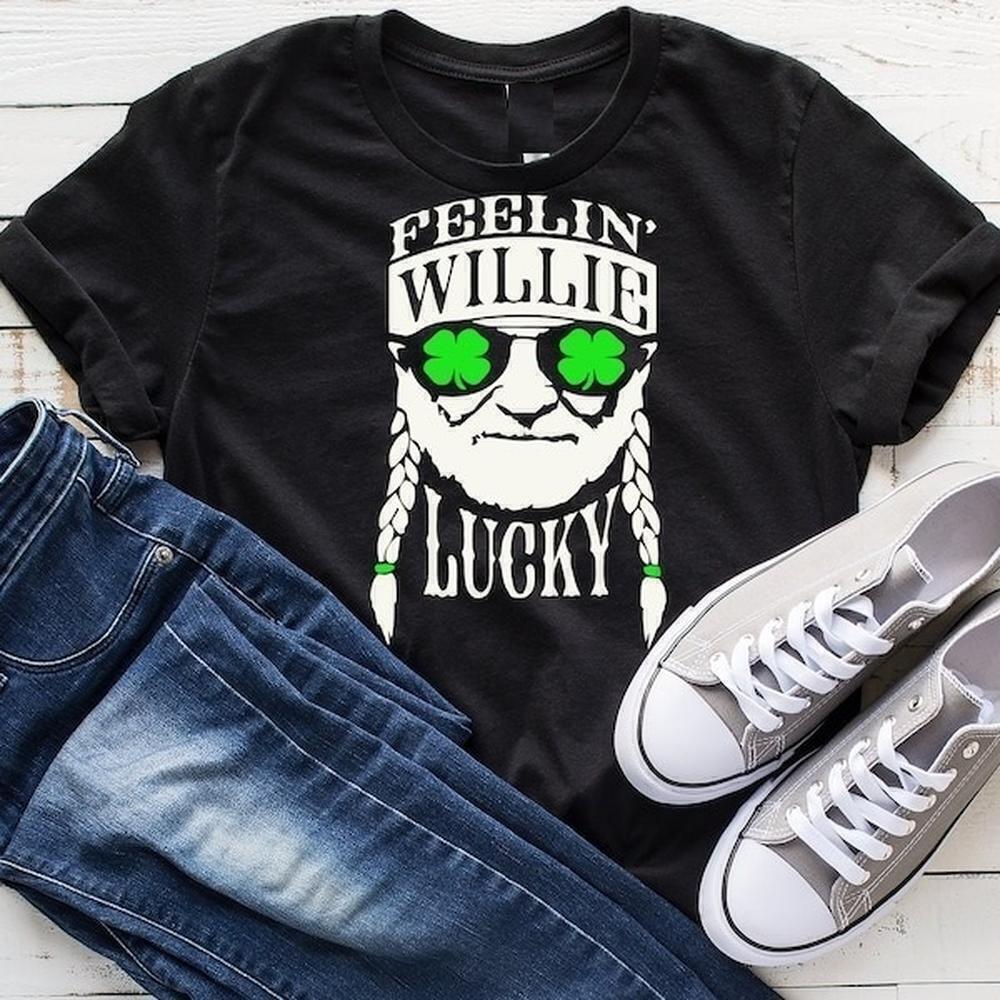 Feeling Lucky Funny St Patricks Day Shamrock T-Shirt